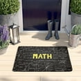 thumbnail image 2 of Math Equations Algebraic Symbols Black Flannel Non Slip Door Rugs,Washable Door Mats Indoor,Decorative Door Mats,Dirt-Resistant and Absorbent Doormat for Entrance,Bedroom,Kitchen,Bathroom,23.5"x16", 2 of 5