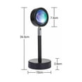 thumbnail image 2 of Luz ambiental para decoración de dormitorio, proyector de lámpara de puesta de sol con rotación de 360 grados, efectos de hora dorada para fotografía y fiesta, funcionamiento inalámbrico portátil, 2 of 5