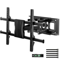 MountFTV Full Motion TV Wall Mount Bracket for 37-85" TV with Swivel Tilt Extension, UL Listed heavy duty TV Wall Mount, Max 600x400mm, Holds up to 132 lbs, Fits 12" 16" Studs