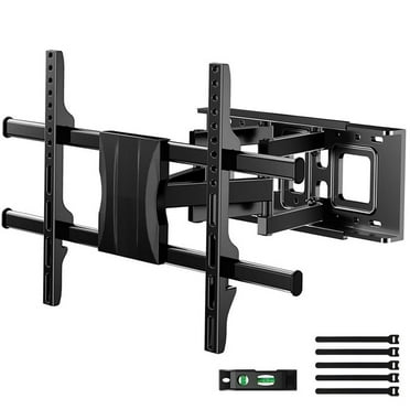 MountFTV Full Motion TV Wall Mount Bracket for 37-85" TV with Swivel Tilt Extension, UL Listed heavy duty TV Wall Mount, Max 600x400mm, Holds up to 132 lbs, Fits 12" 16" Studs