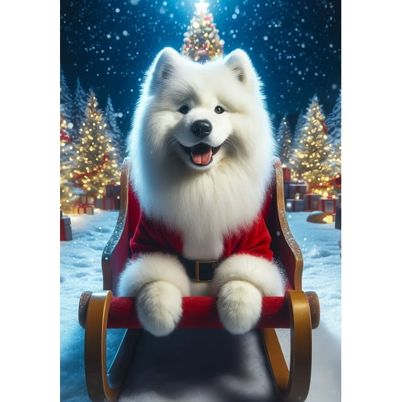 Samoyed - Best of Breed DCR Christmas Garden Flag 12" x 17"
