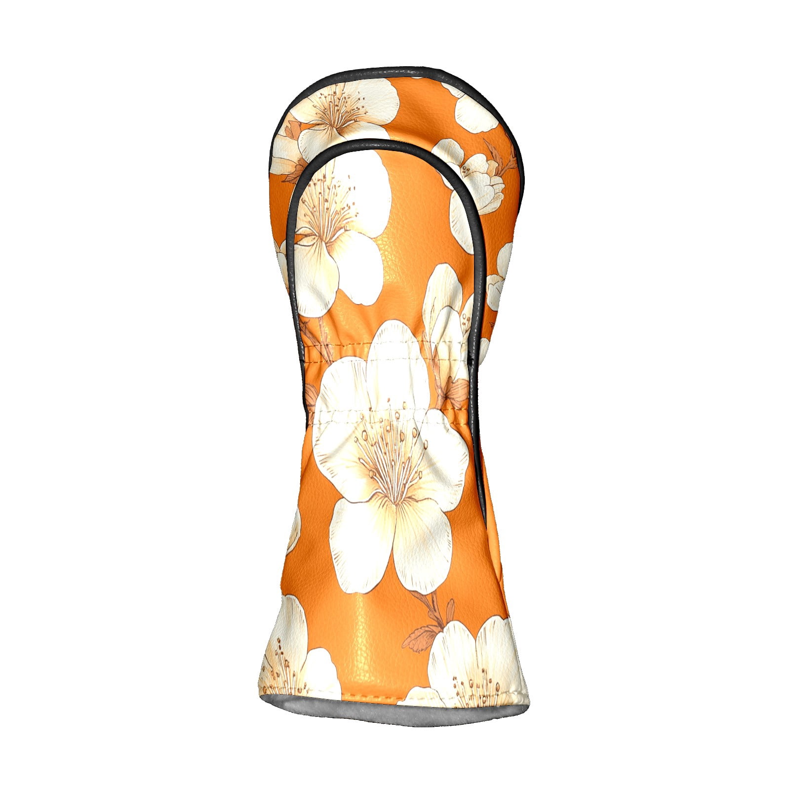 Golf Club Covers PU Leather Waterproof Head Covers for Fairway Woods Hybrids Peach Blossom