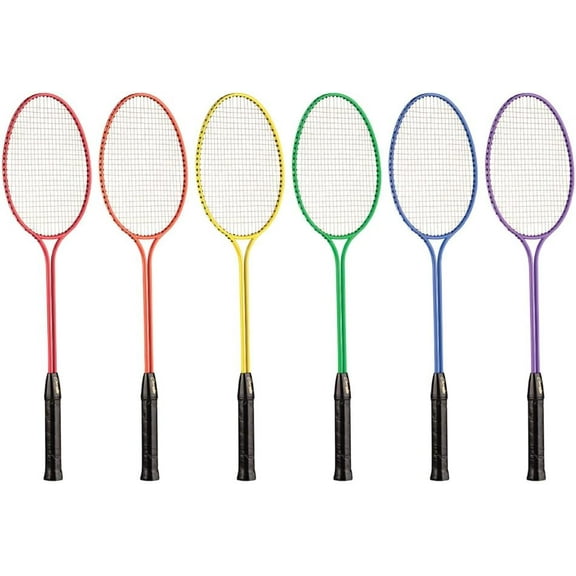 Champion Sports Tempered Steel Twin Shaft Badminton Racket - Set of six Colors