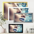 thumbnail image 4 of Designart 'Close-Up Of Gems On Female Lips' Modern Framed Art Print, 4 of 4