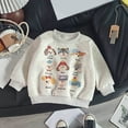 thumbnail image 2 of 3-4 Years Girls Sweater Fall And Winter Shirt Outer Wear Casual Single Top Long Sleeve Day Of School Shirt 6-12 Months 12-24 Months 2T 3T 4T 5T 6T 7T White Casual T Shirts, 2 of 4