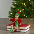thumbnail image 6 of Northlight Bendable Elf in a Suit Hanging Christmas Ornament - 12" - Red and Green, 6 of 6