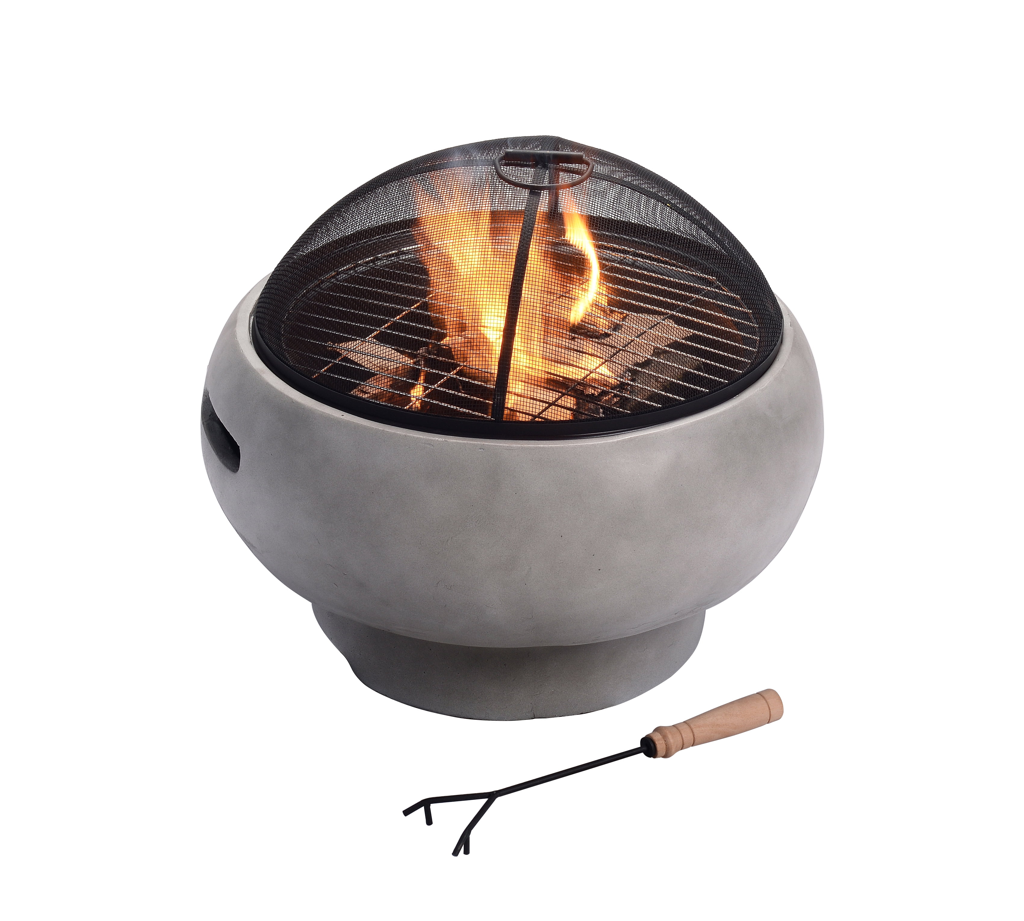 Concrete And Metal Fire Pit, Can I Burn Wood Pellets In My Fire Pit