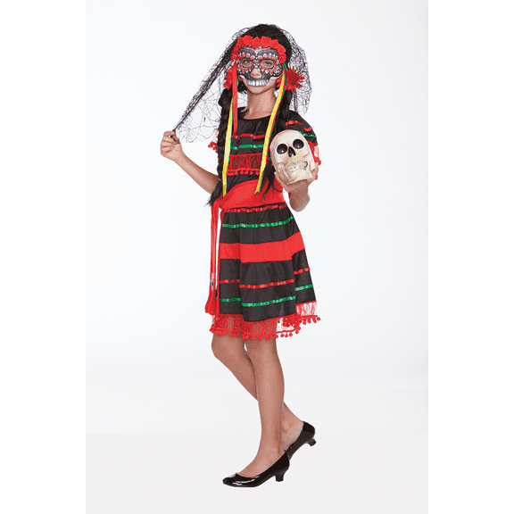 Halloween Wholesalers Grave Cutie Scary Kids Costume Large 10-12. Red and Green