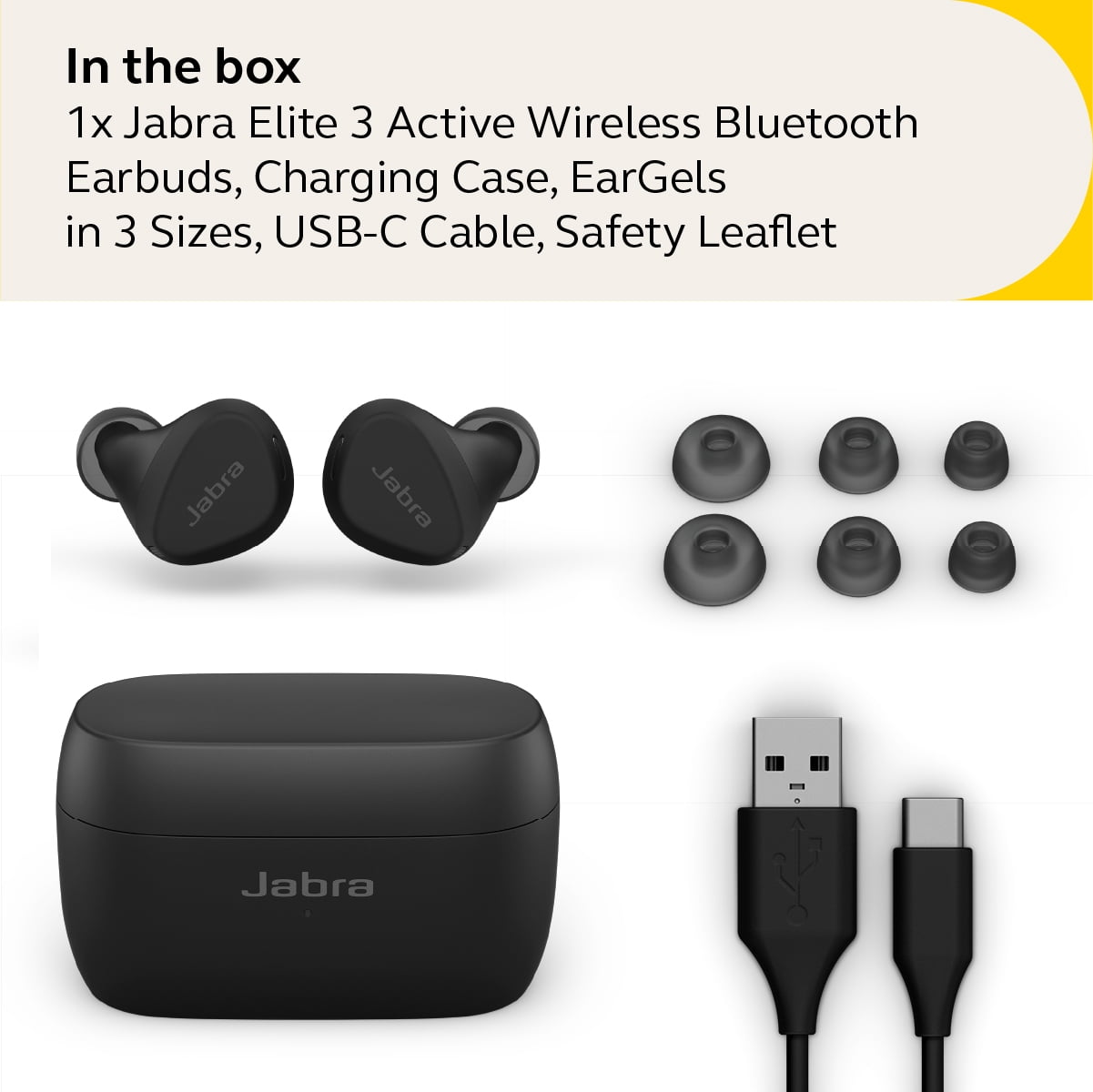 Jabra Elite 3 Dark Grey - Écouteurs Bluetooth True Wireless