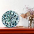 thumbnail image 2 of Yayeee 10" Wall Clock Battery Operated Quartz Round Silent Non-Ticking Home Decor, Beautiful Leaves Pattern, 2 of 6