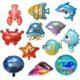 thumbnail image 1 of 12 piezas de globos de papel de aluminio de animales marinos para decoración de fiesta de cumpleaños de bebé con temática del océano., 1 of 5