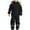 Black, variant on Girls Boys' 1-Piece Heavyweight Snowmobile Winter Snowsuit with Removable Hood Windproof Jumpsuit Mud Suit