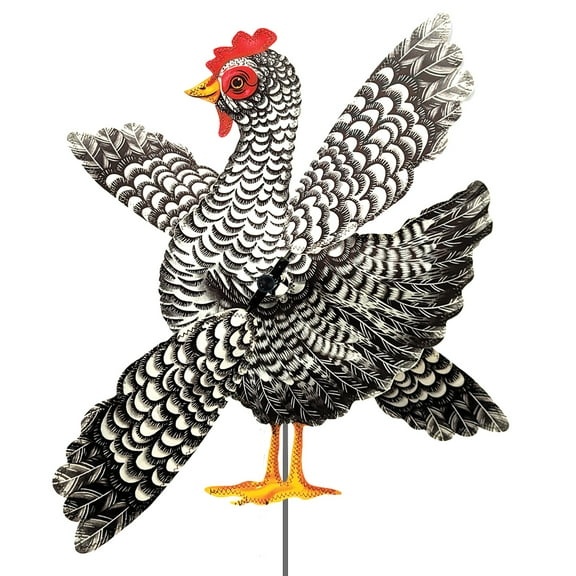 Premier Designs Black & White Chicken Whirligi