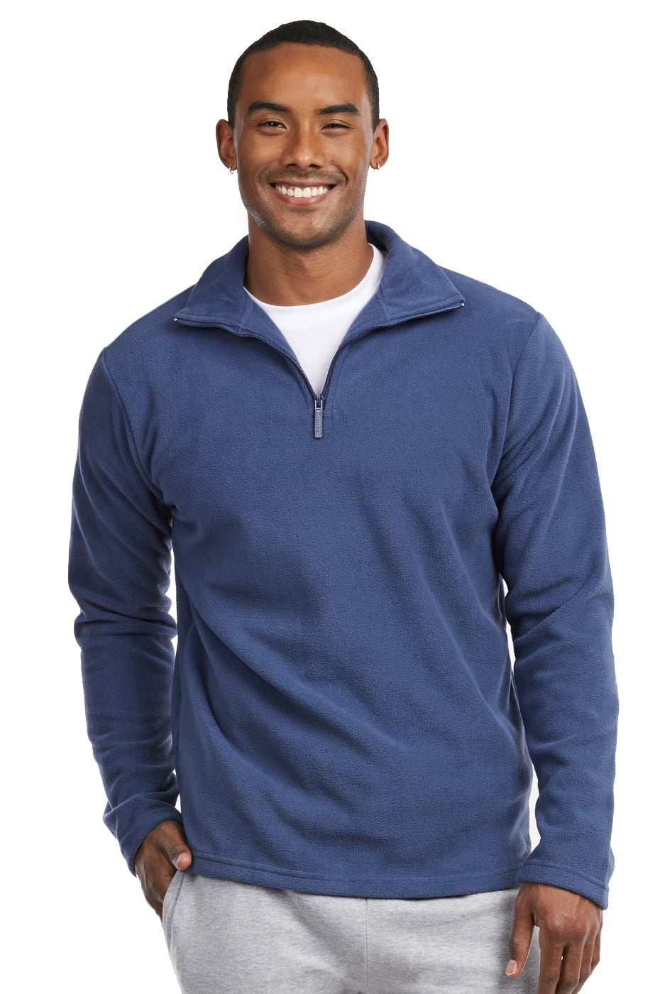 Men's Polar Fleece Quarter Zip Pullover 