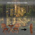 thumbnail image 5 of ZXNYH Backyard Balcony Deck Furniture 3 Piece Round Coffee Folding Table 2 Chairs Patio Acacia Wood Bistro Set, 5 of 8
