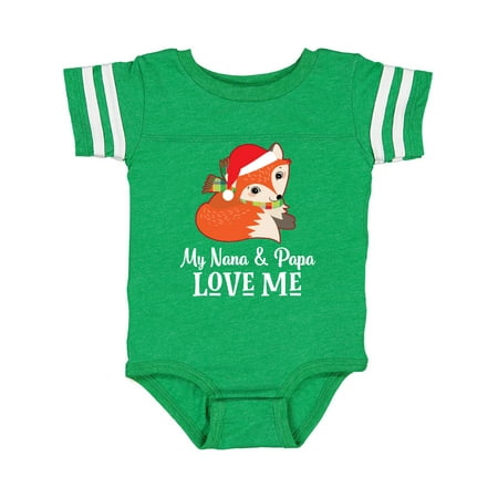 

Inktastic Christmas Nana Papa Love Me Gift Baby Boy or Baby Girl Bodysuit