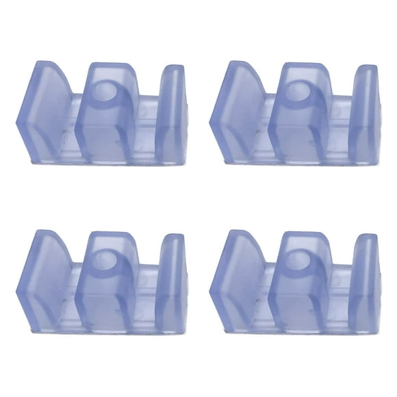 Bloc Anti-Collision 49mm pour Porte Coulissante en Verre de Salle de Douche Guide Inférieur de Porte de Douche Transparent (4 Pcs)