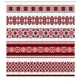 thumbnail image 3 of Ambesonne Valentine's Day Shower Curtain, Ukrainian Accents, 69"Wx70"L, White Black Red, 3 of 3