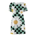 thumbnail image 4 of SMihono Robes d'Été Bohémiennes pour Femmes Grande Taille Robe d'Été Manches Décontractée Robe Longue, 4 of 6