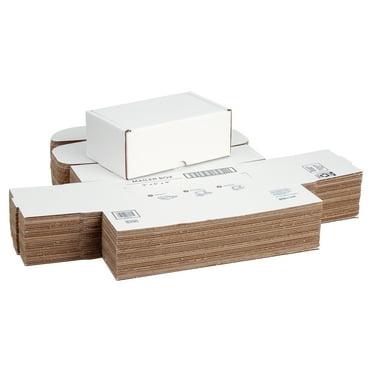 Pen+Gear Tuck-Top Shipping Boxes, 9 in. L x 6 in. W x 4 in. H, White, 30-Count Case