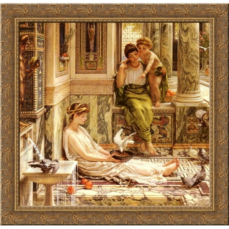 Corner Of The Villa 20x20 Gold Ornate Wood Framed Canvas Art by Poynter, Edward (Best Way To Join Wood Corners)