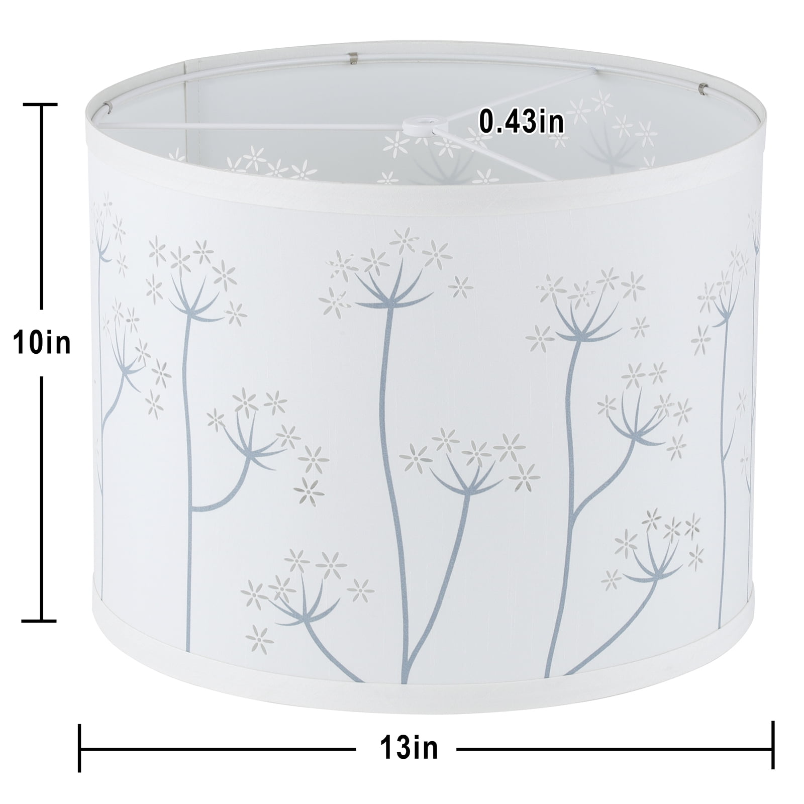 NATYSWAN White Lamp Shade, Large Drum Lampshade , Replacement Lamp Shade Natural Linen Hand Crafted for Table Lamps Floor Lamps, Easy Assembly Required