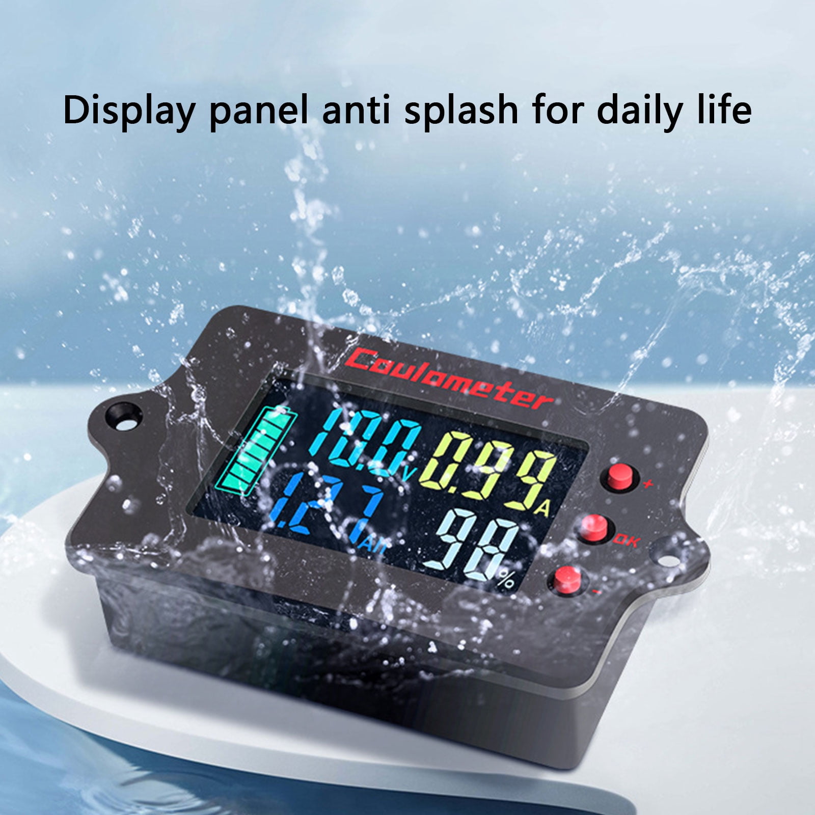 Coulomb Counter Meter Battery Monitors Battery Capacity Tester Indicators Coulometer Digital Voltmeter Ammeter