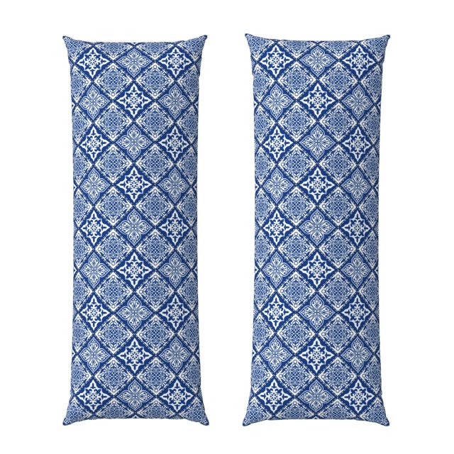 Fotbe Stylized Flowers Vintage Boho Funda para Almohada Corporal con Diseño, Funda de Microfibra Ultrasuave de 20x54 Pulgadas, Ropa de Cama Elegante