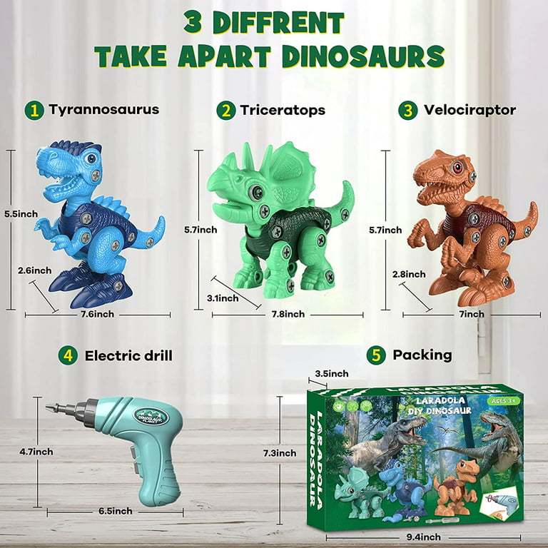  EduCuties Dinosaur Toys for Kids 3-5, Take Apart Dino