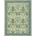 thumbnail image 6 of Washable Rug for Living Room, 9x12 Large Area Rug for Dining Room Under Table, Bedroom, Floral Soft Low Pile Non Slip Stain Resistant Carpet for Nursery, Playroom, Office, Green, 6 of 7