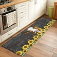 thumbnail image 3 of Runner Rugs 2x6 Ft, Farmhouse Cow Non Slip Area Rugs for Kitchen Bedroom Entryway, Vintage Country Sunflower Botanical Black Washable Carpet Runner Rug Floor Mats for Bedroom Home Decor, 3 of 9