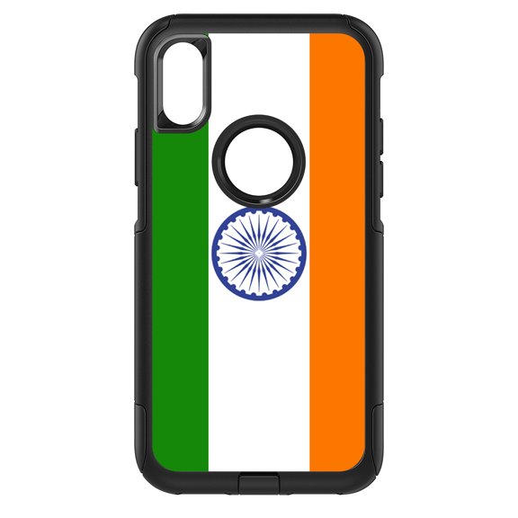 DistinctInk Custom SKIN / DECAL compatible with OtterBox Commuter for iPhone X / XS (5.8" Screen) - India Flag Indian - Show Your Love of India