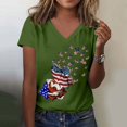 thumbnail image 2 of Dyfzdhu 250th Anniversary Usa Shirt T Shirts For Women Fashion American Flag Patriotic Heart 4th Of July Tops USA And Stripes V Neck Tee T Shirt, 2 of 4