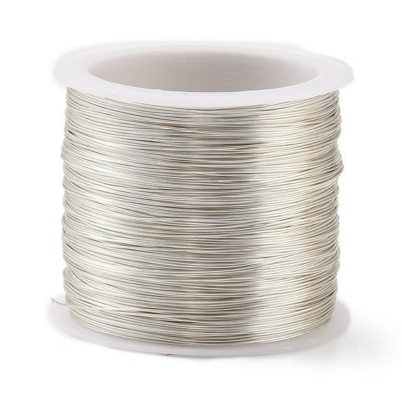 Copper Wire Long-Lasting Plated Silver 26 Gauge 0.4mm 80m/roll