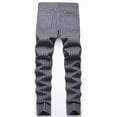 thumbnail image 5 of Lilgiuy Men's Fashionable Striped Plaid Casual Trousers High Elastic Large Size Slim Formal Trousers Cotton Trousers Full Lengrh Pants for Athletic Workout, 5 of 5