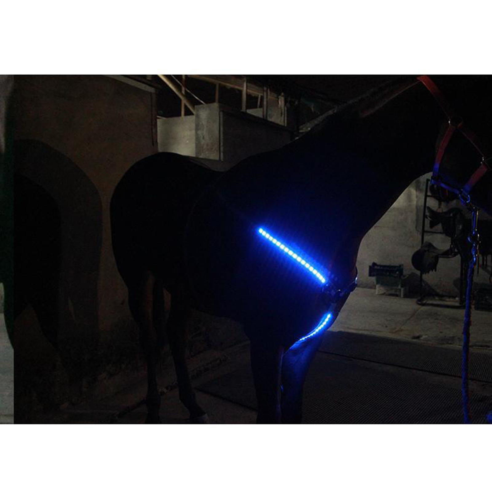 LED Horse Collar Breastplate Battery Operated Traction Strip Adjustable Supplies 