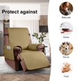 thumbnail image 4 of CHOK 2024 Recliner Chair Cover Reversible Small Recliner Slipcover for Dogs Seat Width to 25 Inch Washable Couch Cover with Elastic Straps for Kids and Pets(Small Recliner  Coffee), 4 of 8