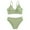 A14-Green, variant on Teen Girls Swimsuit V-Neck Bikini Set Bathing Suits Cross Straps Two Piece Swimwear,Cross Straps Bikini（Green,10-12 Years)