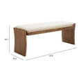thumbnail image 3 of Pemberly Row Modern / Contemporary Engineered Wood Bench Beige, 3 of 4