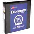 thumbnail image 5 of Avery Economy View Binder 1 1/2" Binder Capacity - Letter - 8 1/2" x 11" Sheet Size - 275 Sheet Capacity - 3 x Round Ring Fastener(s) - 2 Internal Pocket(s) - Vinyl - Black - 15.84 oz - Gap-free, 5 of 7