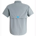 thumbnail image 4 of Tuna Men's Fishing UPF 50+ Sun Protection Anti-Static Waterproof Breathable Quickly Dry Hiking Short Sleeve Shirts Cool Grey 02 XX-Large, 4 of 7