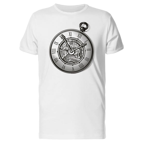 Sketch Of A Vintage Clock Tee Men's -Image by Shutterstock