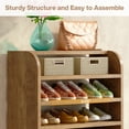 thumbnail image 6 of Finmind  6-shelf Shoe Rack,  47.24 Inch Tall Wooden 8-Tier Shoe Storage Cabinet for Living Room, Bedroom, Home, White, 6 of 8