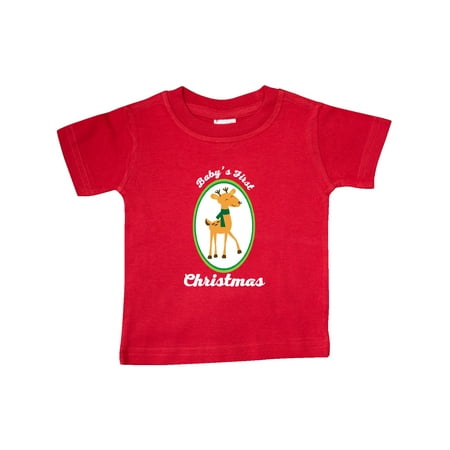 

Inktastic Babys First Christmas Reindeer Gift Baby Boy or Baby Girl T-Shirt