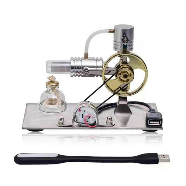 Vogacara Kit de modelo de motor para niños pequeños, juguete experimental de ciencia escolar en casa con Cable USB, generador en miniatura, Juguetes Educativos