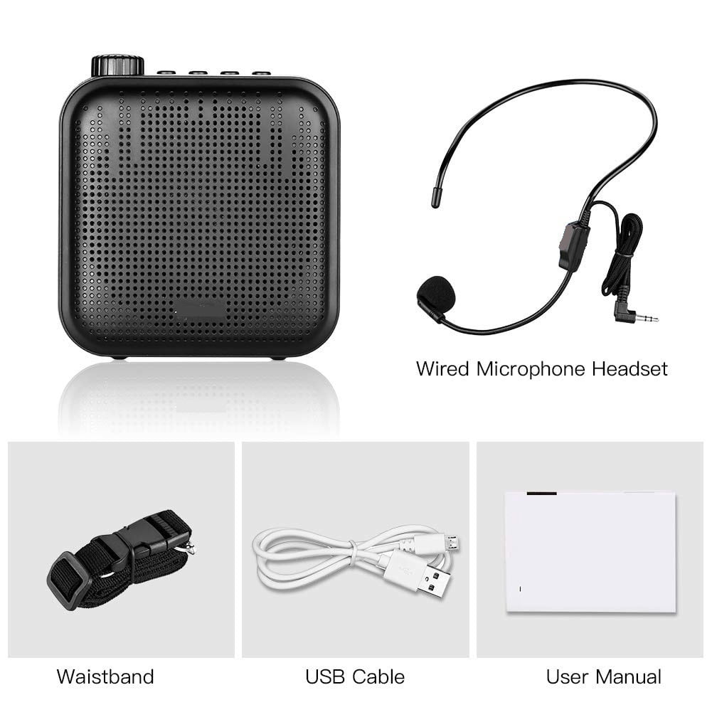 Portable Voice Amplifier Megaphone Mini Speaker with Microphone Rechargeable Ultralight ,True Acoustic Power Amplifier