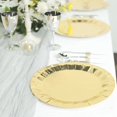 thumbnail image 6 of BalsaCircle 25 Gold Geometric Round 12" Metallic Disposable Dinner Salad Paper Plates Party Events, 6 of 8