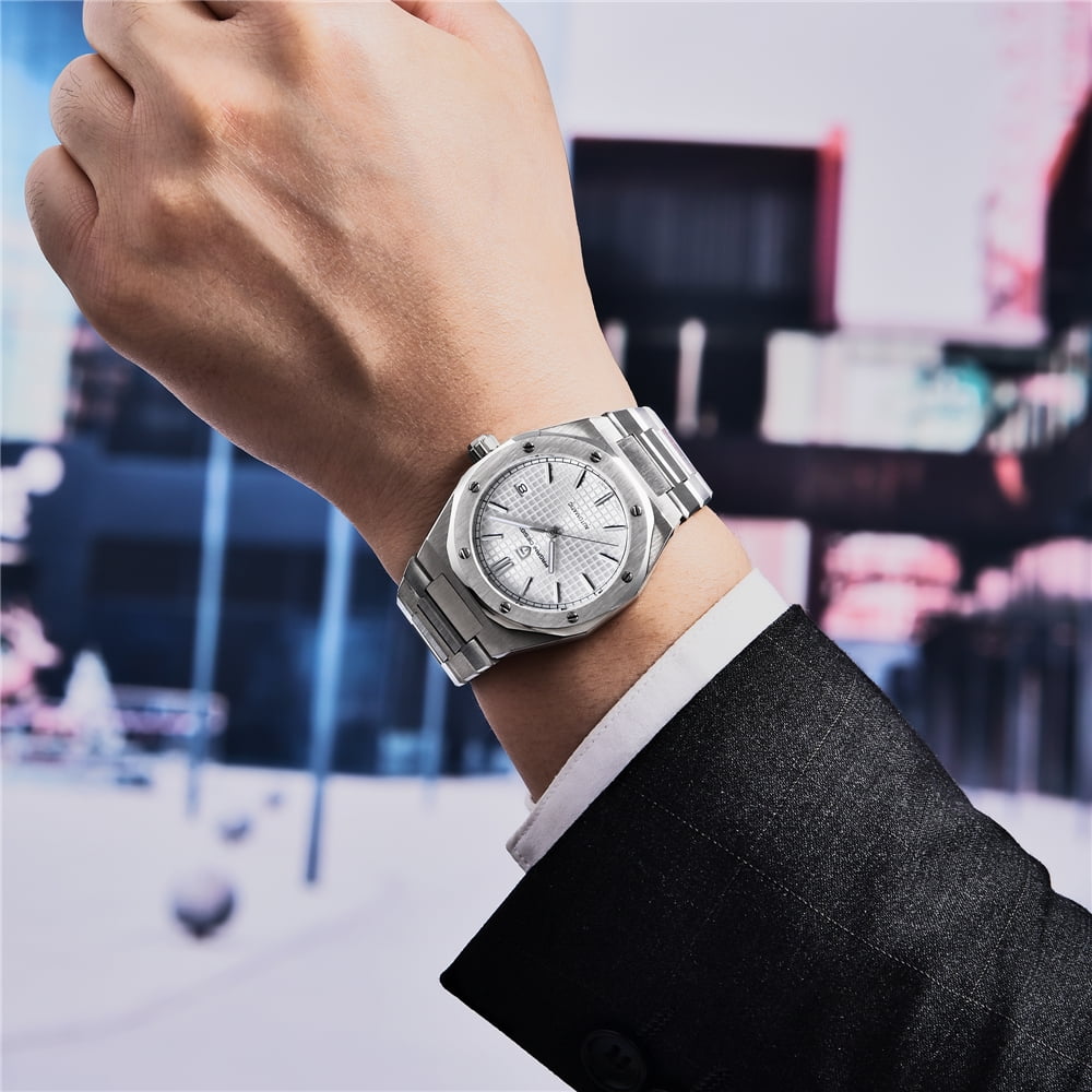 PAGANI DESIGN Automatic Men's Watches Mechanical Stainless Steel Waterproof Wrist Watch for Men NH35A Movt Synthetic Sapphire Glass PD1673