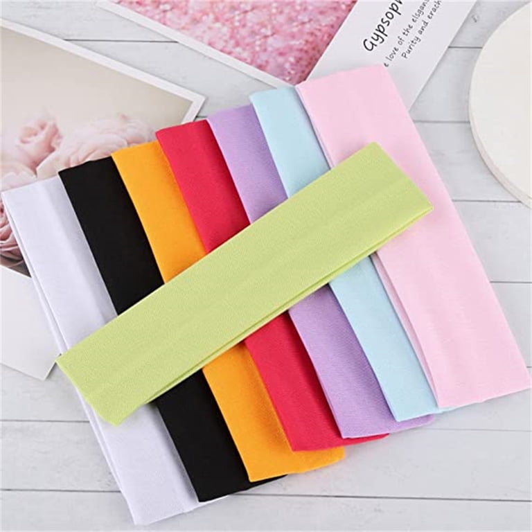 Bexikou 10pcs Elastic Sports Headbands, Soft Stretchy Hair  display picture 1