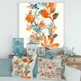 thumbnail image 2 of Designart 'Orange and Green Wildflowers III' Modern Framed Canvas Wall Art Print, 2 of 5